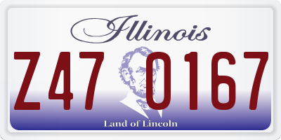 IL license plate Z470167