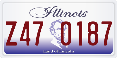 IL license plate Z470187
