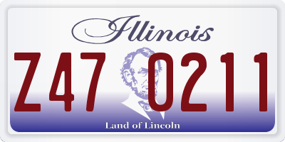 IL license plate Z470211