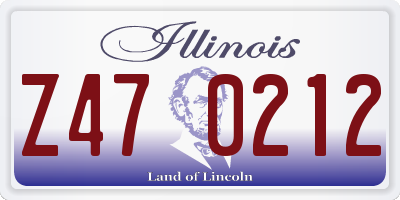 IL license plate Z470212