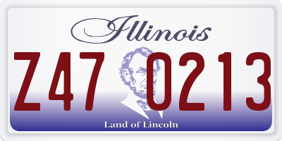 IL license plate Z470213