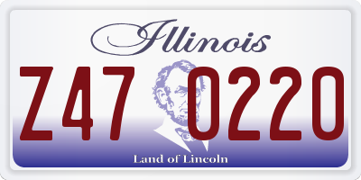 IL license plate Z470220