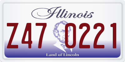 IL license plate Z470221