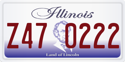 IL license plate Z470222