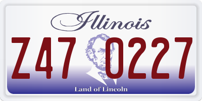 IL license plate Z470227