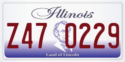 IL license plate Z470229
