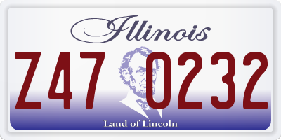 IL license plate Z470232