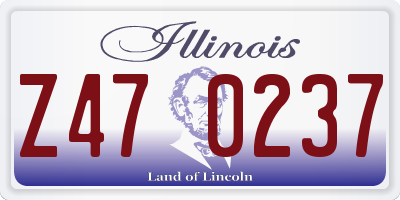 IL license plate Z470237