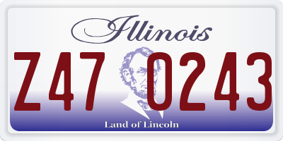 IL license plate Z470243