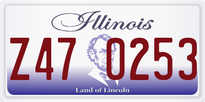 IL license plate Z470253