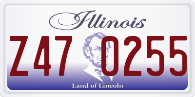 IL license plate Z470255