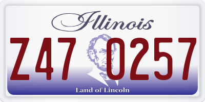 IL license plate Z470257