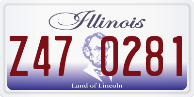 IL license plate Z470281