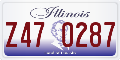 IL license plate Z470287
