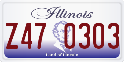 IL license plate Z470303