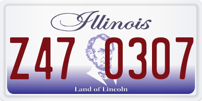 IL license plate Z470307