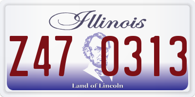 IL license plate Z470313