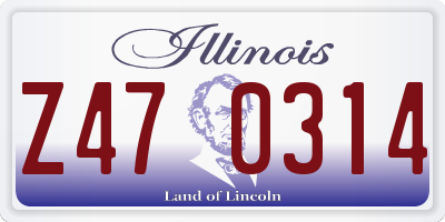 IL license plate Z470314
