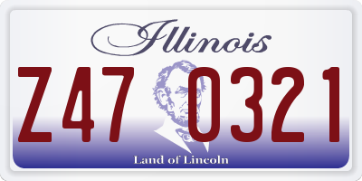 IL license plate Z470321