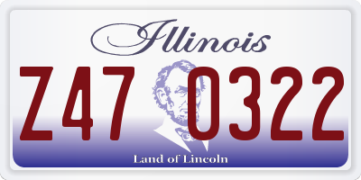 IL license plate Z470322