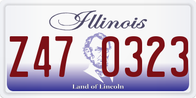 IL license plate Z470323