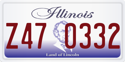 IL license plate Z470332