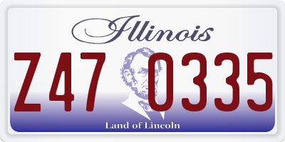 IL license plate Z470335