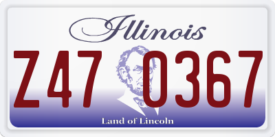 IL license plate Z470367