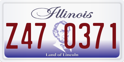 IL license plate Z470371