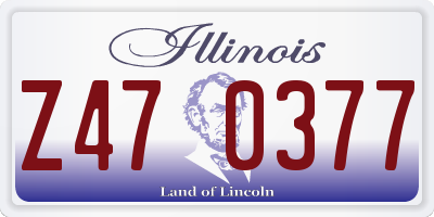 IL license plate Z470377