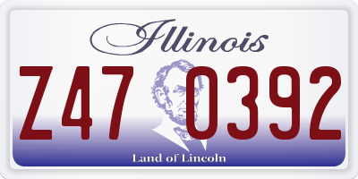 IL license plate Z470392