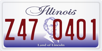 IL license plate Z470401