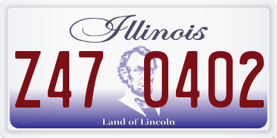IL license plate Z470402