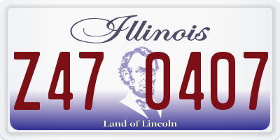 IL license plate Z470407