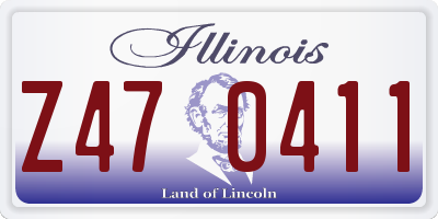 IL license plate Z470411