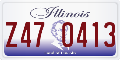 IL license plate Z470413