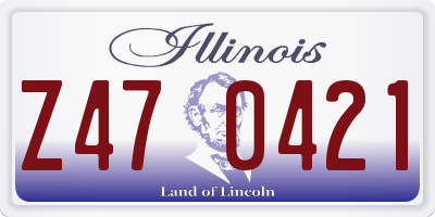 IL license plate Z470421