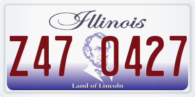 IL license plate Z470427