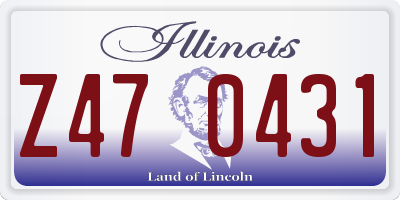 IL license plate Z470431