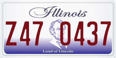 IL license plate Z470437