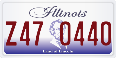 IL license plate Z470440