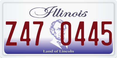 IL license plate Z470445