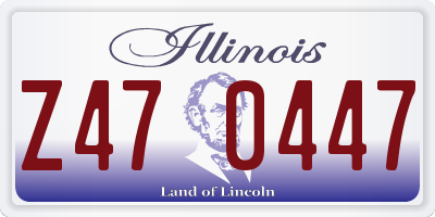 IL license plate Z470447