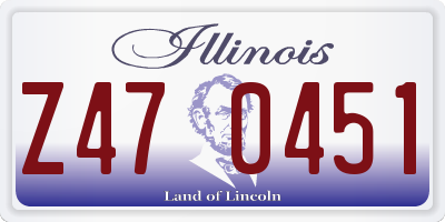 IL license plate Z470451