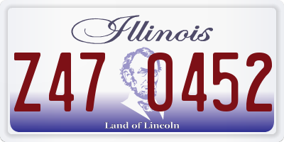 IL license plate Z470452