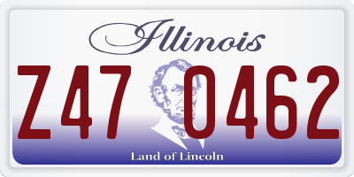 IL license plate Z470462