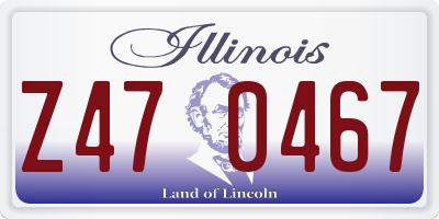 IL license plate Z470467