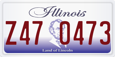 IL license plate Z470473