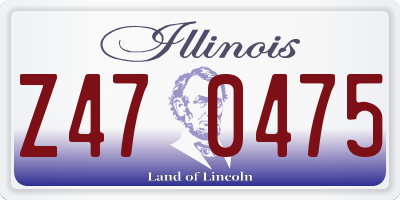 IL license plate Z470475