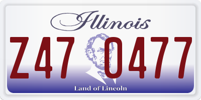 IL license plate Z470477